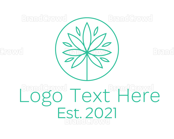 Organic Marijuana Herb Logo