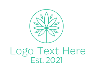 Hemp - Organic Marijuana Herb logo design