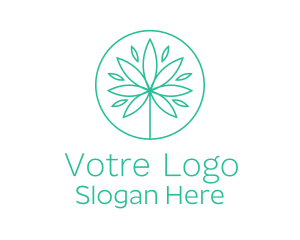 Organic Marijuana Herb Logo