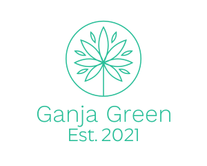 Ganja - Organic Marijuana Herb logo design