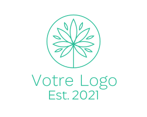 Care - Organic Marijuana Herb logo design