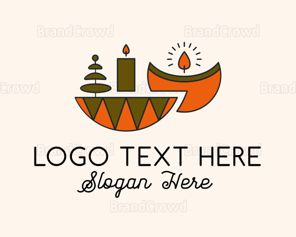 Ethnic Tealight Candle Logo