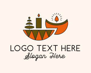 Ethnic Tealight Candle Logo