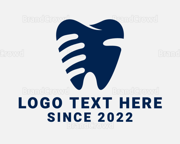 Tooth Dentist Hand Logo