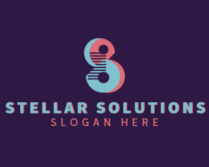 Digital Modern Letter S logo design