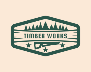 Lumber - Tree Lumber Mill logo design
