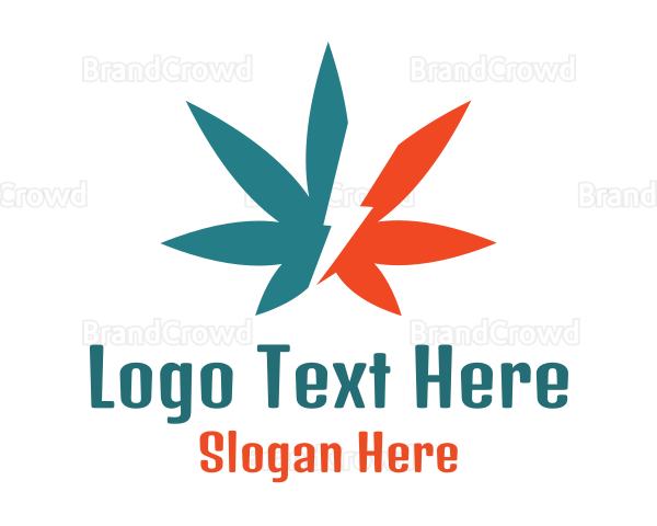 Bolt Marijuana Drug Logo