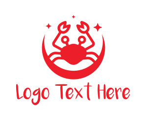 Food - Red Moon Crab logo design