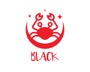 Seafood - Red Moon Crab logo design