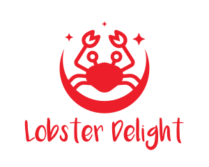Red Moon Crab logo design