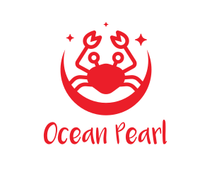 Red Moon Crab logo design