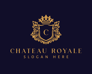 Royal Crown Shield Lettermark logo design