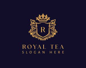 Royal Crown Shield Lettermark logo design