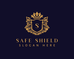 Royal Crown Shield Lettermark logo design