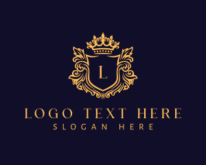 Royal Crown Shield Lettermark Logo