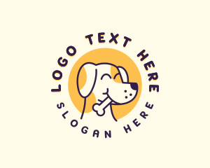 Dog Bone - Puppy Dog Pet Shop logo design