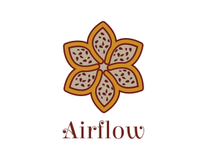 Brown Autumn Flower logo design