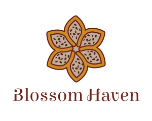 Flower - Brown Autumn Flower logo design