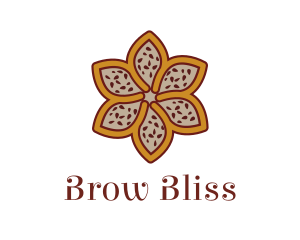 Brown Autumn Flower logo design