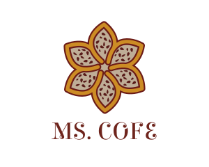 Brown Autumn Flower logo design