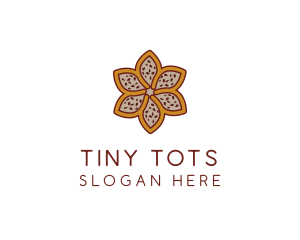 Brown Autumn Flower logo design