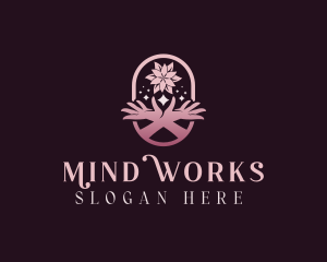 Hands Flower Spa logo design