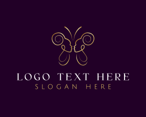 Lady - Elegant Butterfly Lady logo design