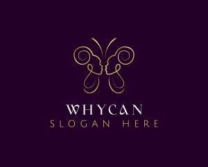 Insect - Elegant Butterfly Lady logo design