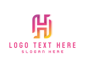 Gradient - Tech Startup Letter H logo design