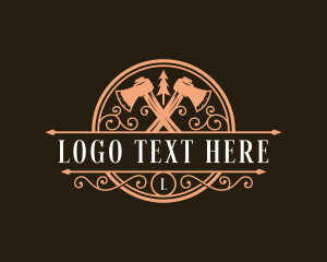 Craft - Woods Lumberjack Axe logo design