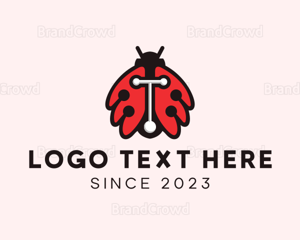 Ladybug Beetle Drone Logo