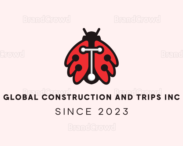 Ladybug Beetle Drone Logo