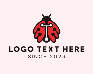 Letter T - Ladybug Beetle Drone logo design