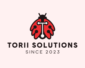 Ladybug Beetle Drone logo design