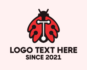 Letter T - Ladybug Letter T logo design