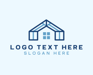 Leasing - Roof Builder Construction logo design