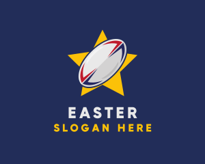 Rugby Ball Star Logo