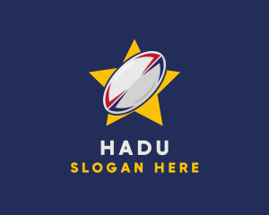 Rugby Ball Star Logo