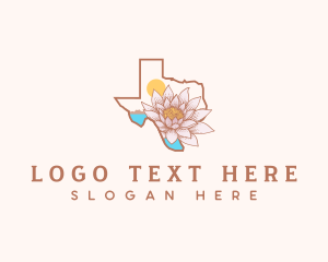 Map - Texas Water Lily logo design