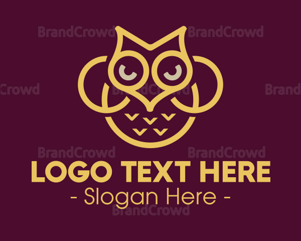 Gold Horned Owl Logo