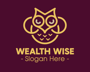 Gold Horned Owl logo design