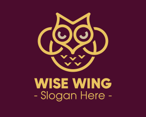 Gold Horned Owl logo design