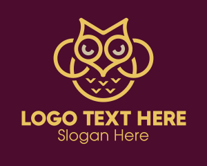 Gold Horned Owl Logo