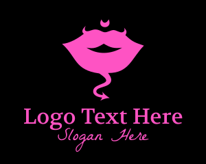 Erotica - Evil Sexy Lips logo design