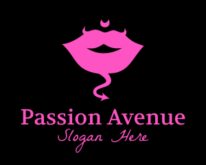 Passion - Evil Sexy Lips logo design