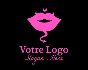 Erotic - Evil Sexy Lips logo design