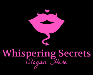 Intimate - Evil Sexy Lips logo design