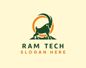 Wild Goat Ram logo design