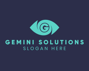 Surveillance Eye Letter G logo design