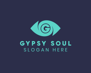 Surveillance Eye Letter G logo design